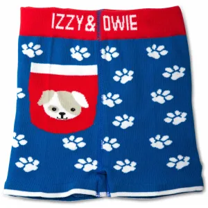 Red and Blue Puppy Baby Shorts