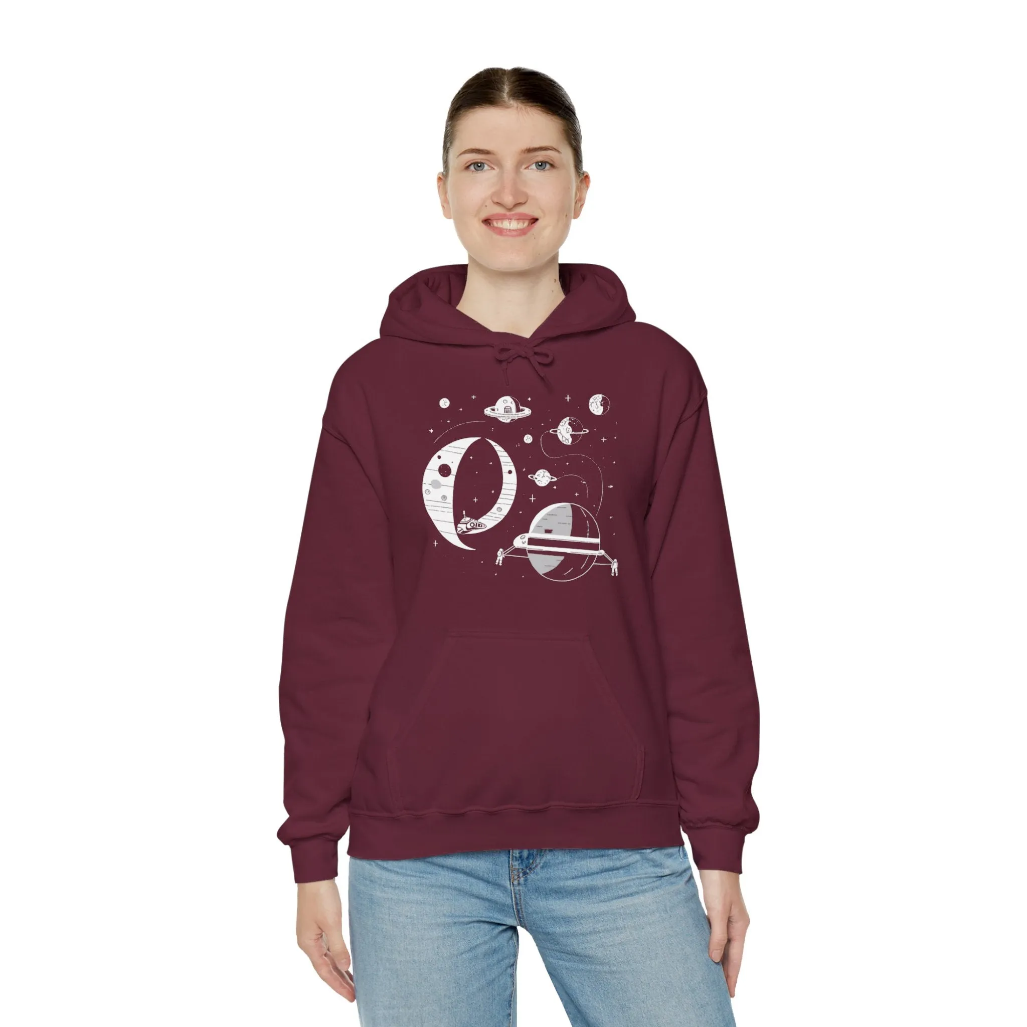 Space Station No283 SpaceArt Sci-Fi Hoodie