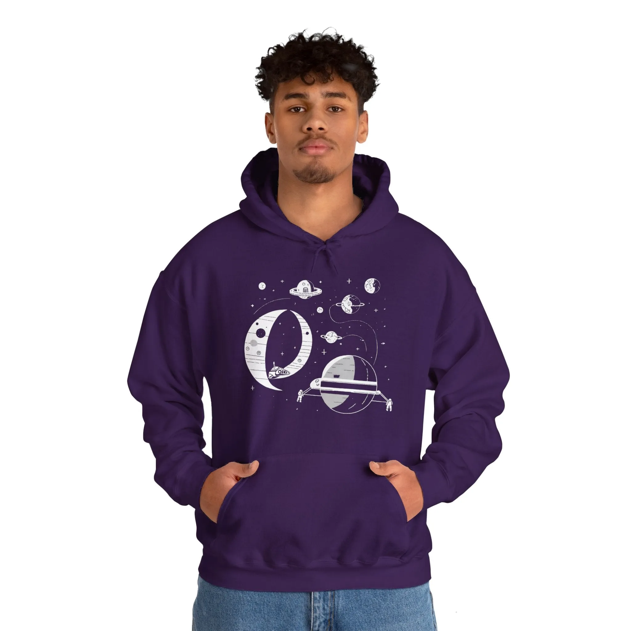 Space Station No283 SpaceArt Sci-Fi Hoodie