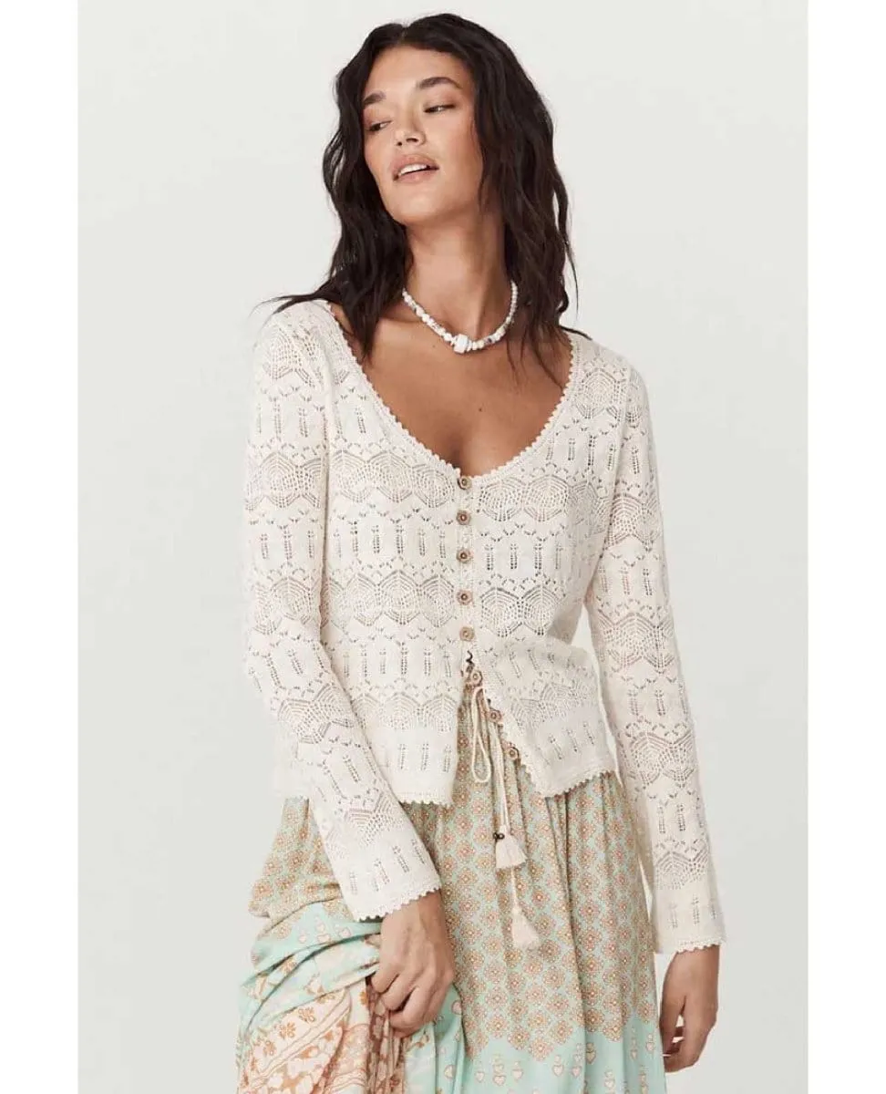 Spell Siesta Pointelle Cardigan Daisy