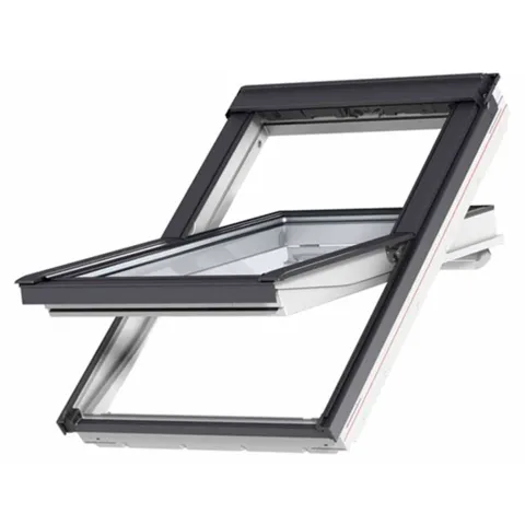 VELUX GGL FK04 2069 Solar UV Heat Protection Glazing White Painted Centre-Pivot Window (66 x 98 cm)