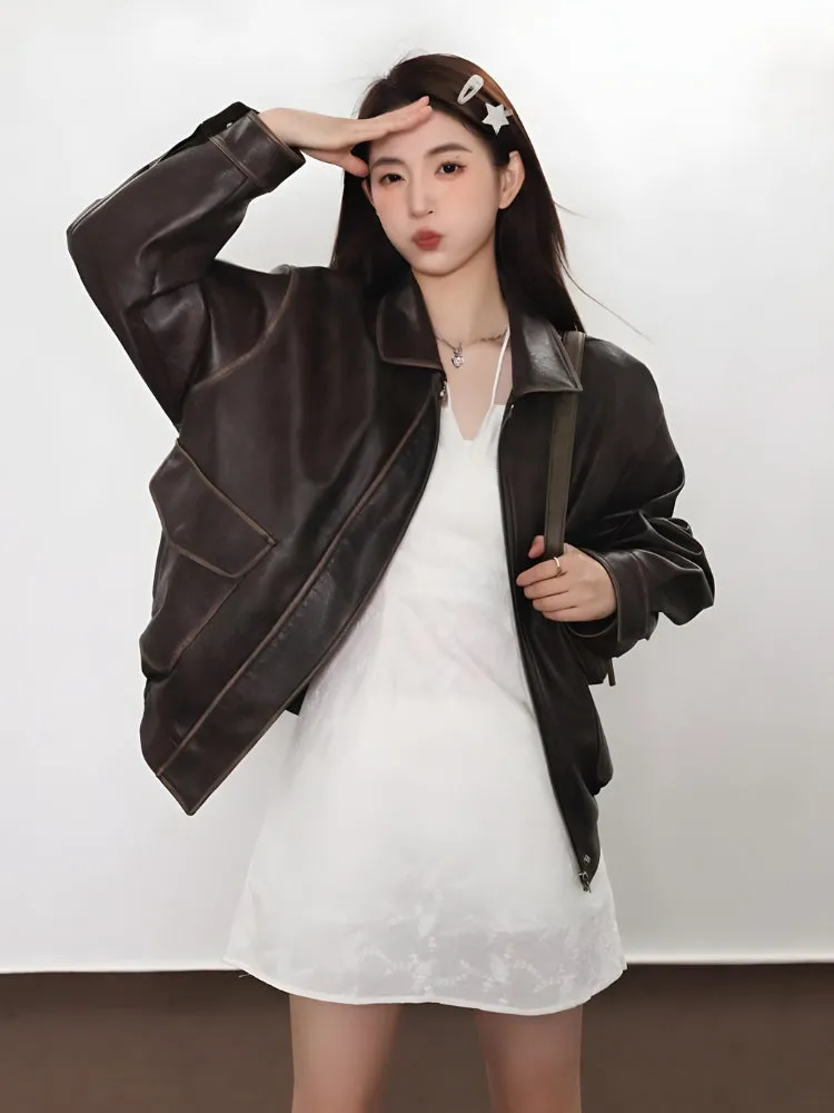 Vintage Faux Leather Jacket